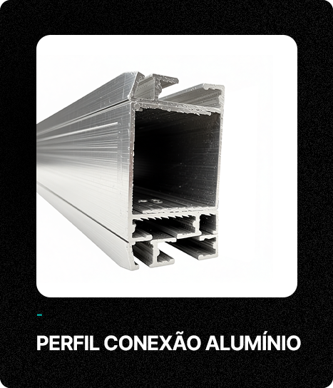Perfil conexão alumínio